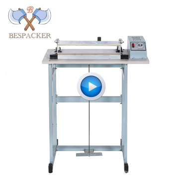 Bespacker SF-600 with cutter impulse foot pedal heat sealer machine